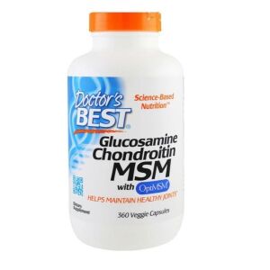 Glukosamin, kondroitin och MSM med OptiMSM – 360 kapslar – Nuvalia