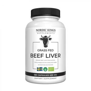 Nordic Kings 100% Grass-Fed Organic Beef Liver – 180 Capsules - Nuvalia