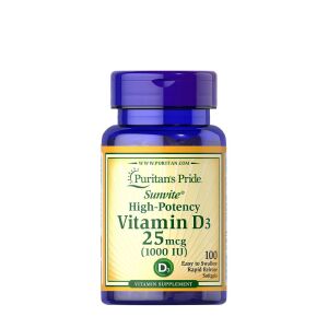 Puritan's Pride Vitamin D3 1000 IE (100 mjuka kapslar) – Nuvalia