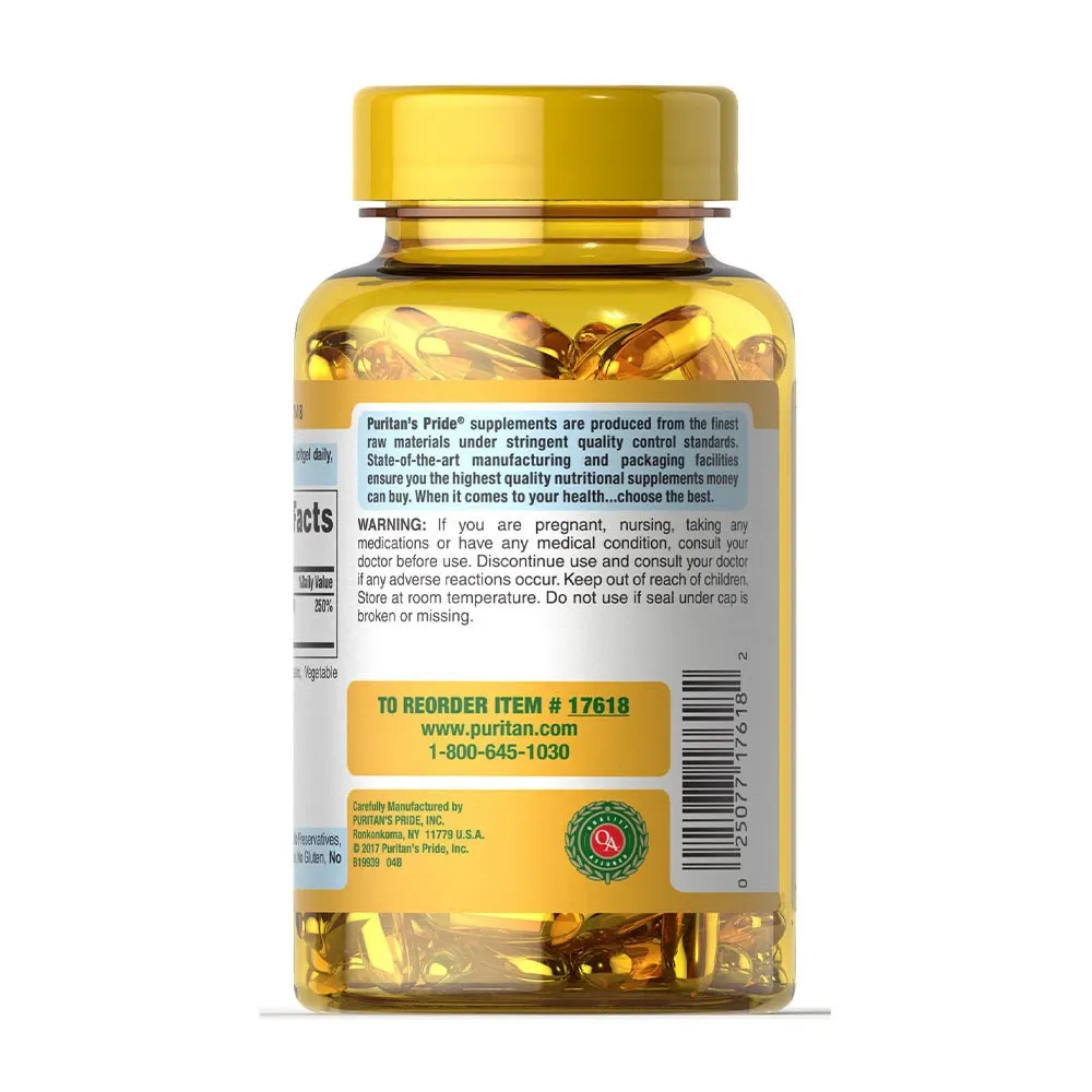 Puritans Pride Vitamin D3 2000 IU (200 Softgels) - Bild 3