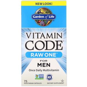 Vitamin Code RAW ONE för män – 75 vcaps – Nuvalia