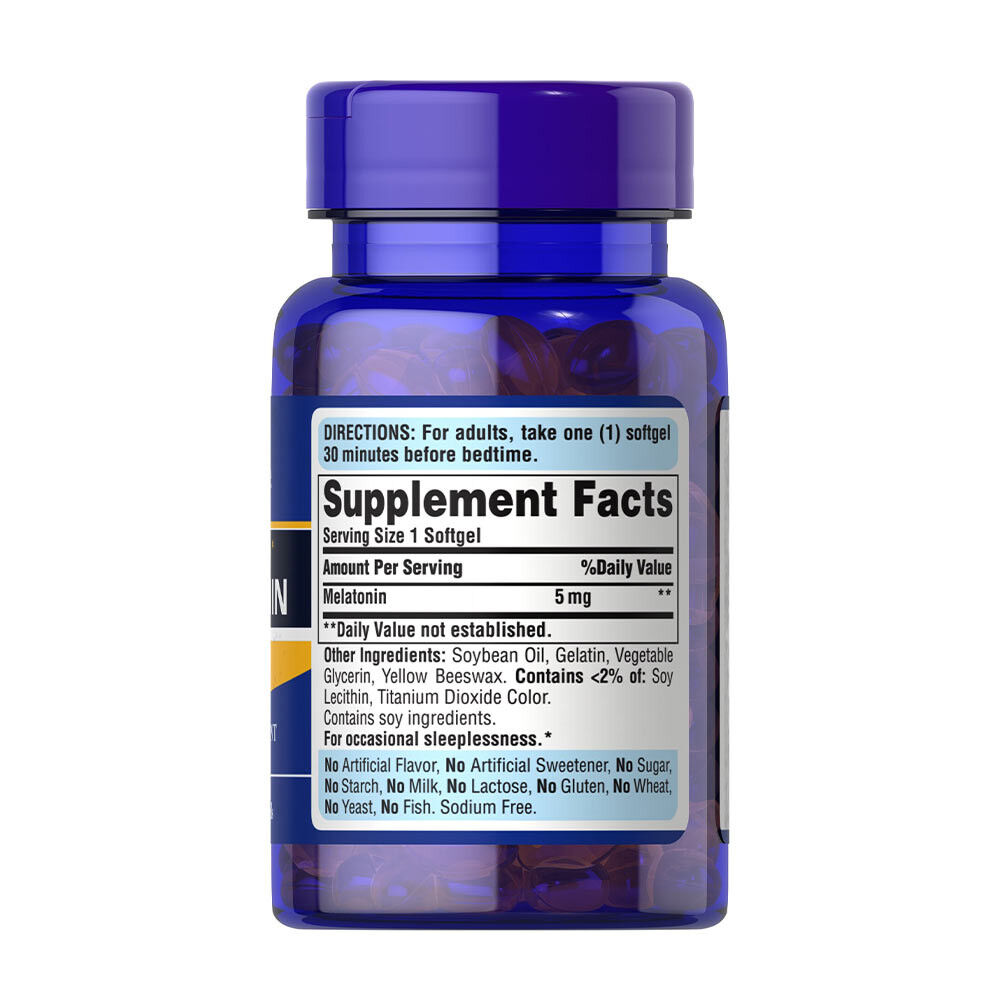 Puritan's Pride Sleep Aid Melatonin 5 mg (60 Softgels) - Bild 2