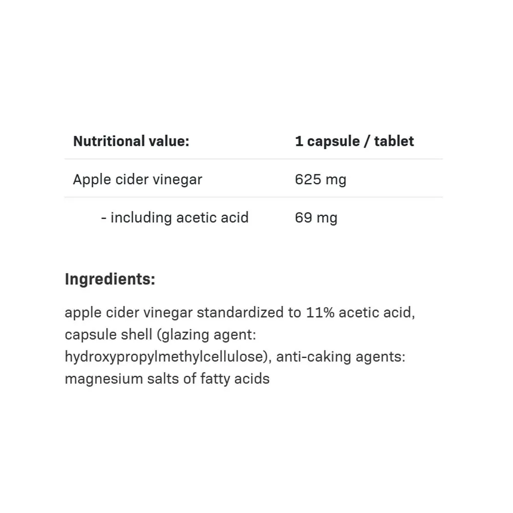 ALLNUTRITION Apple Cider Vinegar (90 Capsules) - Bild 2