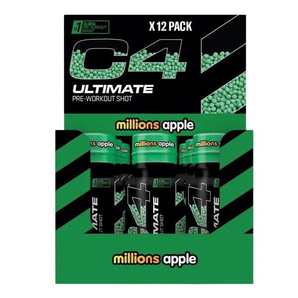 Cellucor - C4 Ultimate Pre-Workout Shot, Millions Apple - 12 x 60 ml.