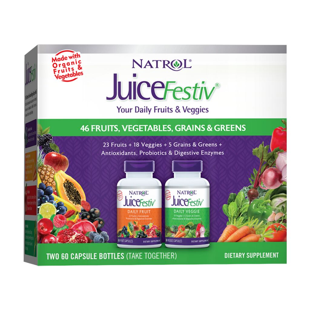JuiceFestiv, Daily Fruits & Veggies 60 + 60 caps