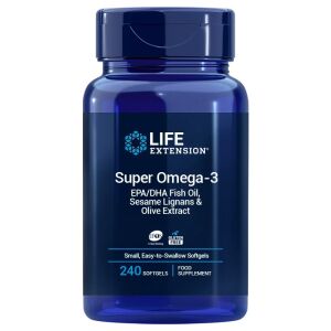 LIFE EXTENSION Super Omega-3 EPA/DHA with Sesame Lignans & Olive Extract EU version (240 easy-to-swallow sgels) - Viking Supplements