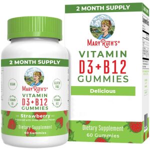 MaryRuth's Vitamin D3+B12 Gummies Strawberry 60 gummy bears - Nuvalia