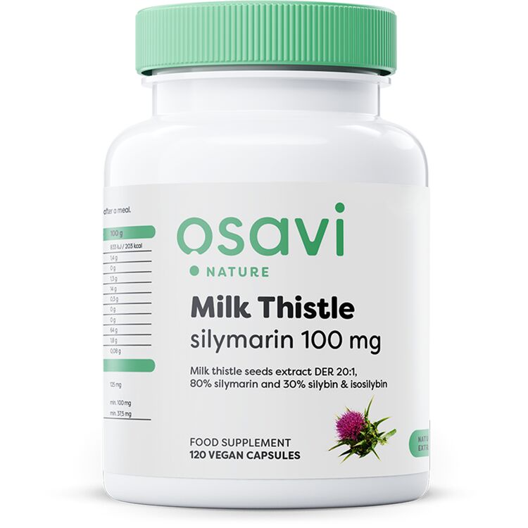 Osavi - Milk Thistle, Silymarin 100mg - 120 vegan caps