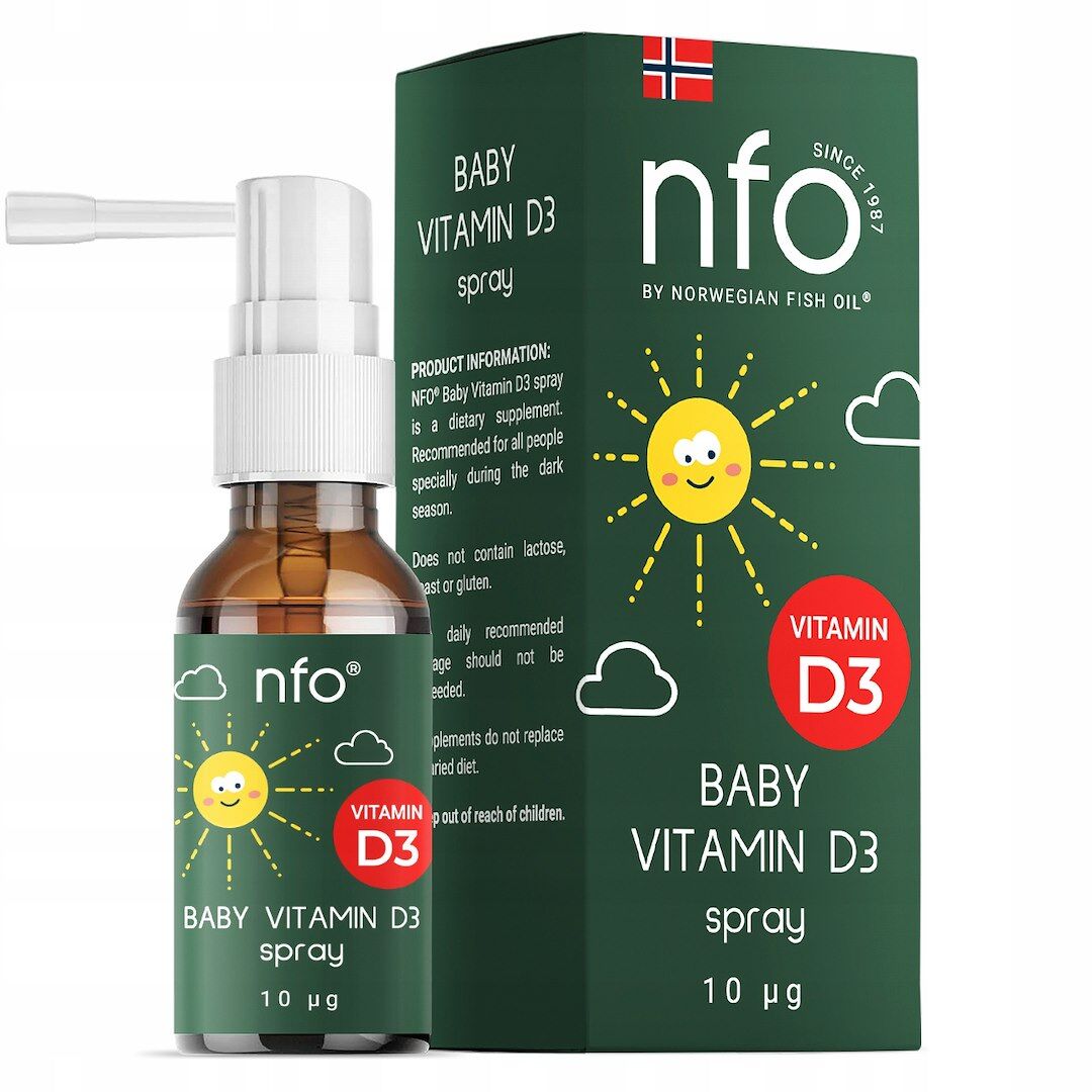 NFO Vitamin D3 Baby Spray (20 ml) - Viking Supplements