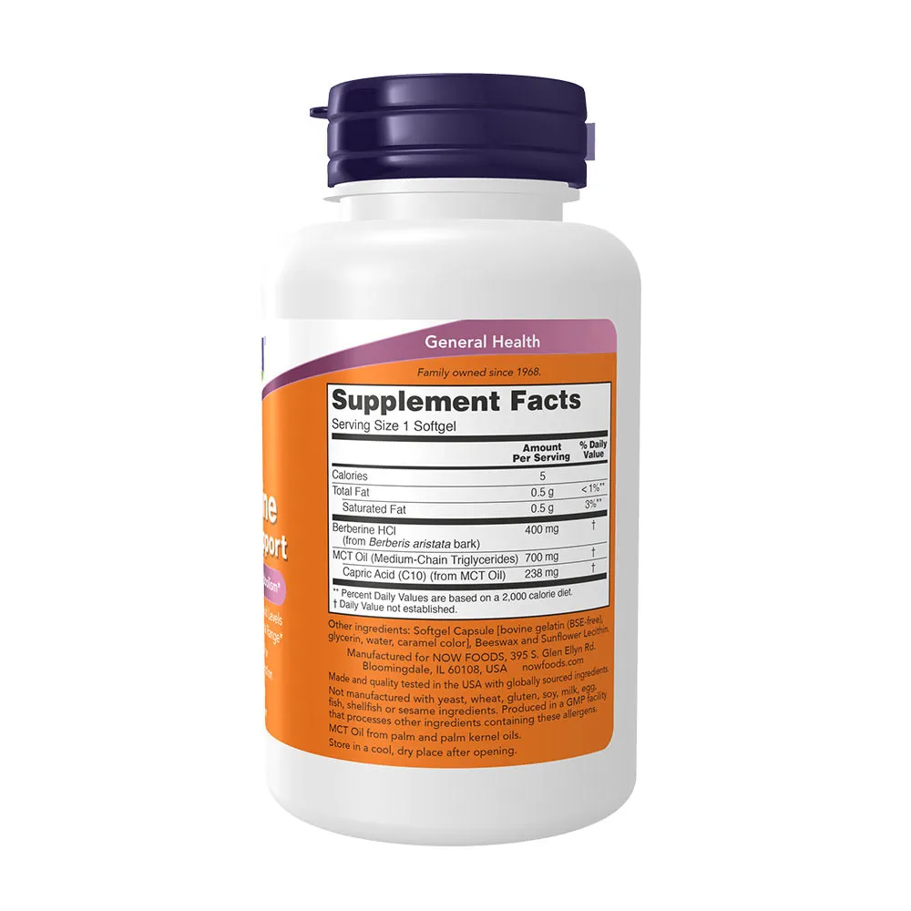 NOW FOODS Berberine Glucose Support (60 caps) - Image 2