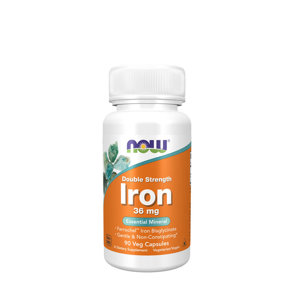NOW Järn 36 mg Ferrochel® (90 kapslar) – Viking Supplements