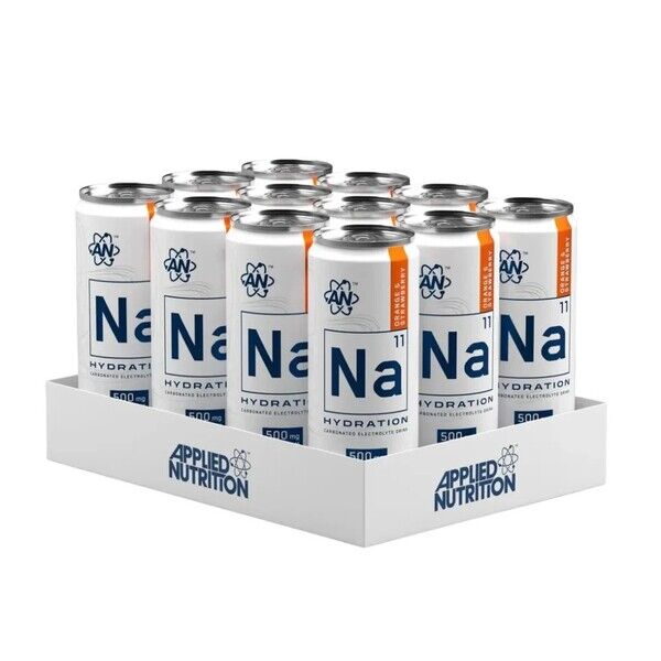 Na11 Hydration-dåser, appelsin og jordbær 12 x 330 ml billede