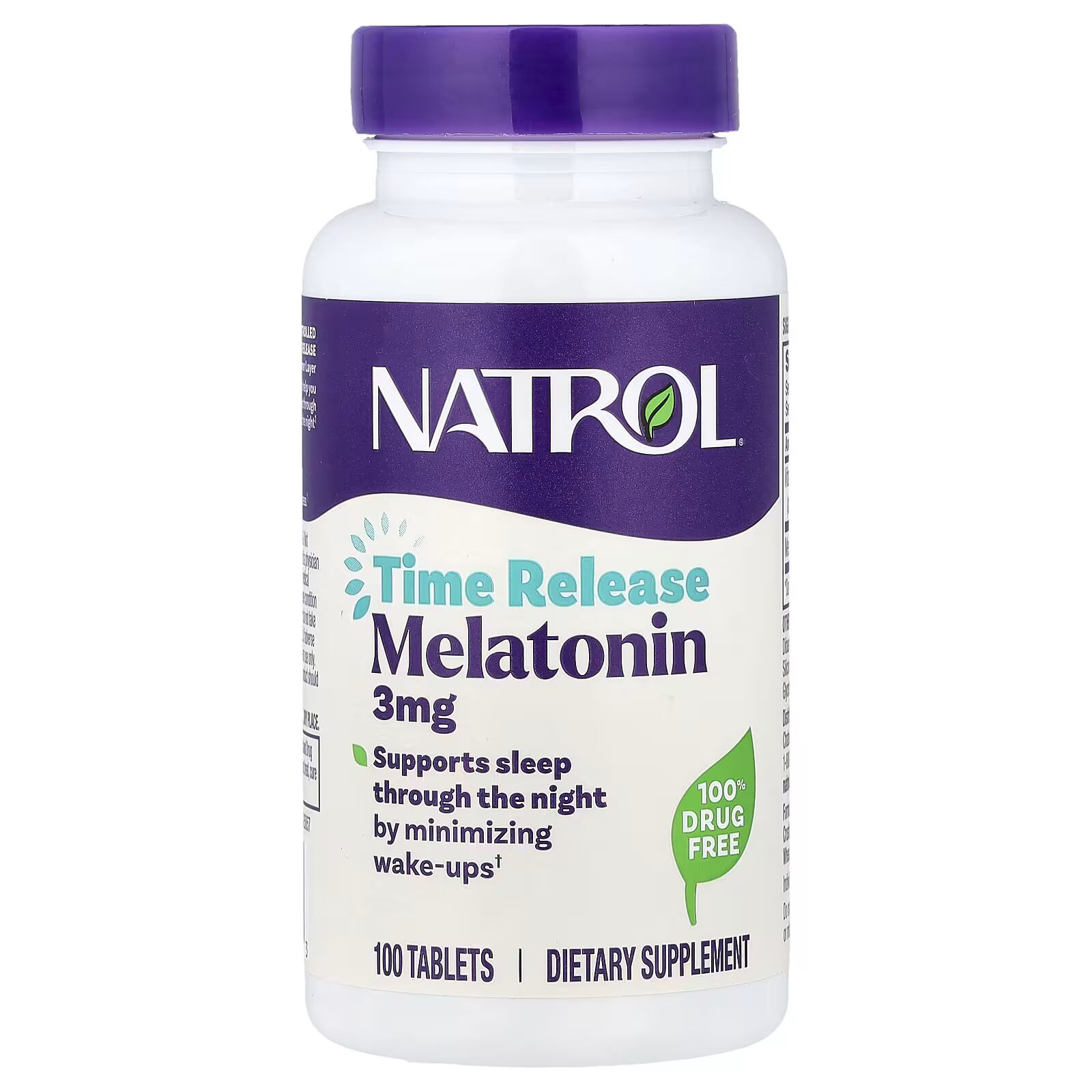 Natrol Melatonin med langsom frigivelse 3 mg (100 tabletter)