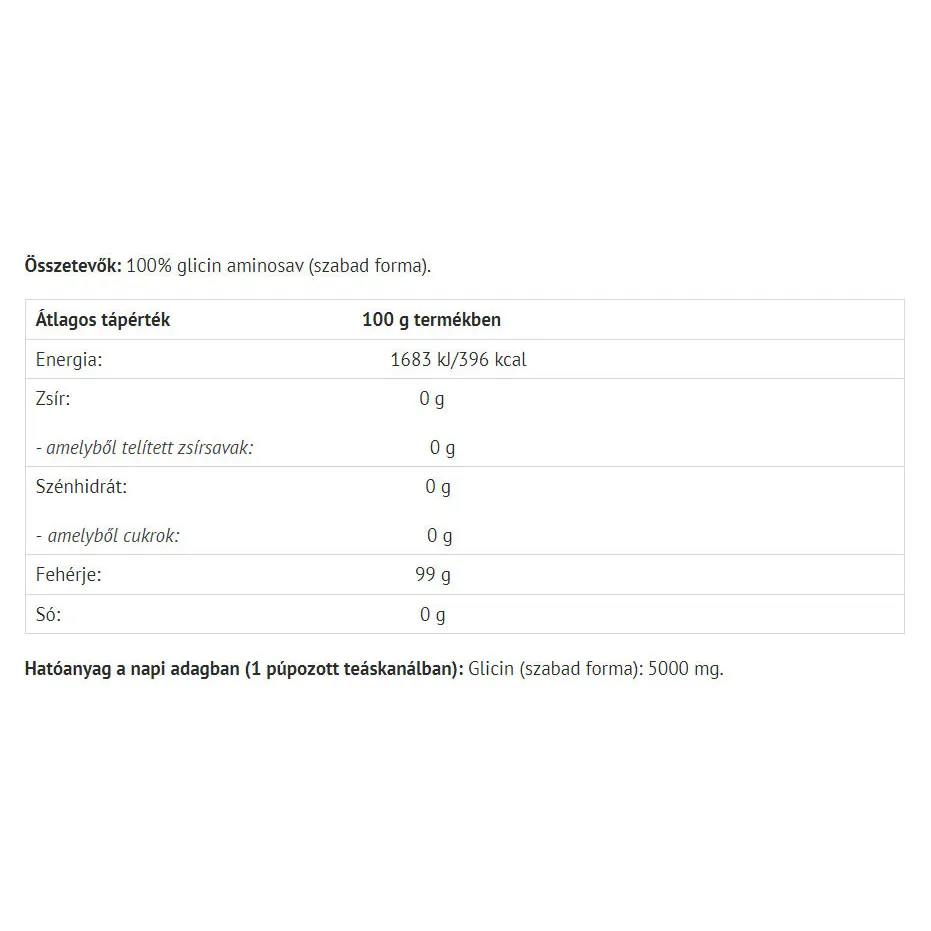 Natur Tanya 100% Glycine Amino Acid (500 g) - Bild 2