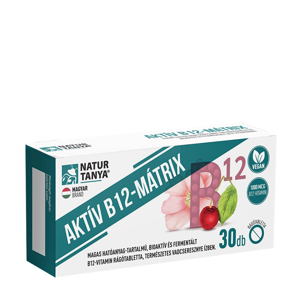 Natur Tanya - Aktiv B12-matrix (vild kirsebær) 30 tyggetabletter