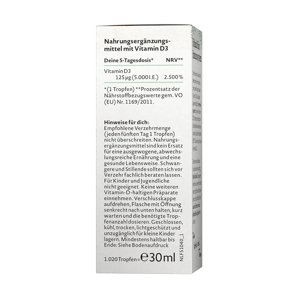 Nature Love Vitamin D3 5000 IU (30 ml) - Image 2