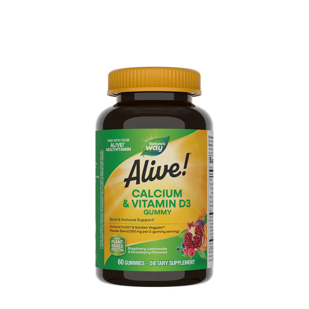 Natures Way Alive!® Calcium + D3 Gummies (60 Gummies) - Viking Supplements