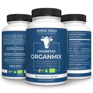 Nordic Kings 100% Grass-Fed Organic Organ Mix – 180 kapslar - Viking Supplements