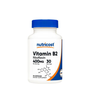 Nutricost Vitamin B2 Riboflavin 400 mg (30 Capsules) - Viking Supplements