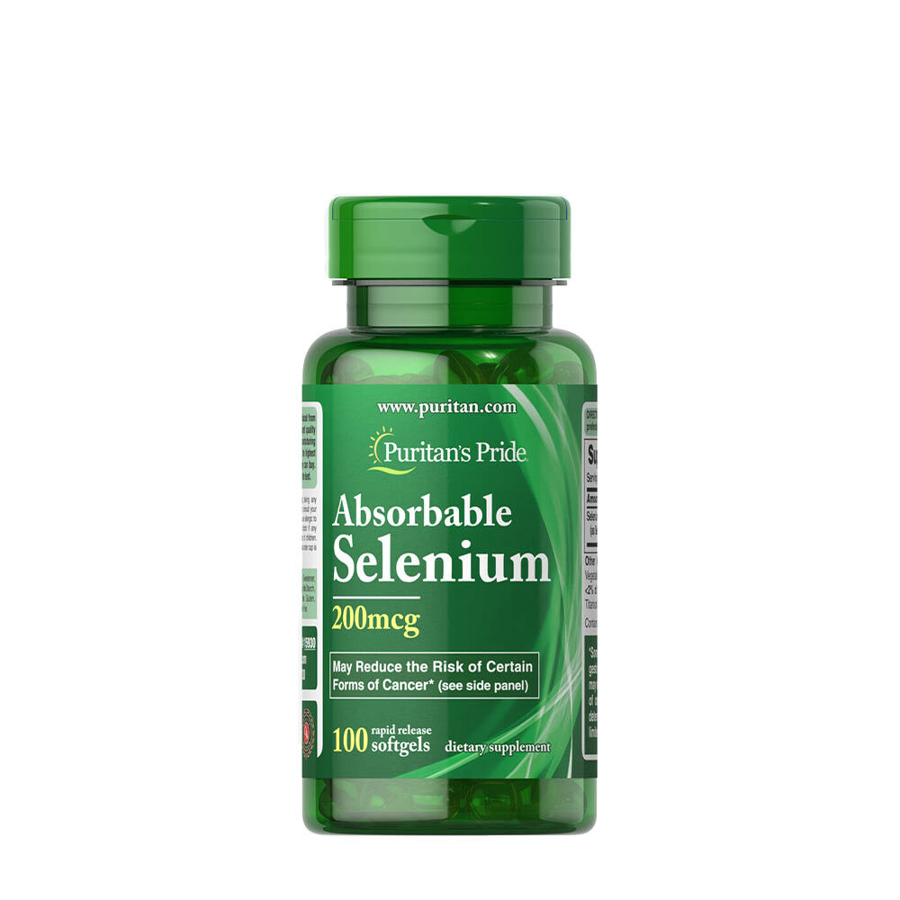 Puritan's Pride Absorbable Selenium 200 mcg (100 Softgels) - Viking Supplements