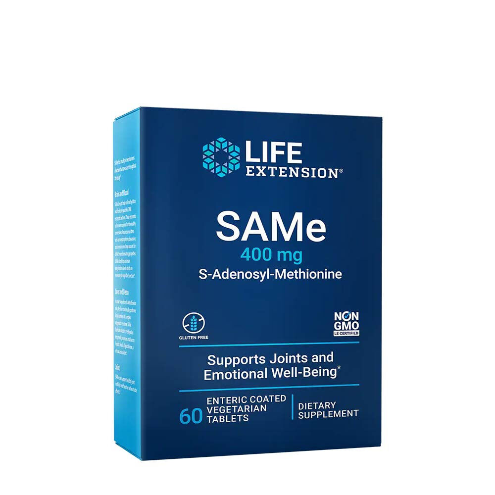 SAMe (S-adenosylmethionin), 400 mg 60 tabletter med mavebeskyttende overtræk