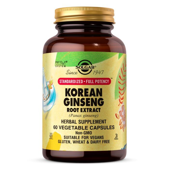 Solgar - Koreansk Ginseng Rod Ekstrakt SFP 60 kapsler
