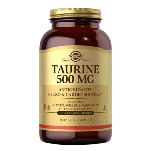SOLGAR Taurine 500 mg (250 Veg Caps) - Viking Supplements