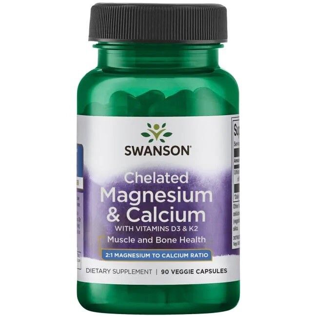 SWANSON Albion Chelat Magnezu i Wapnia z D-3 i K-2 - Viking Supplements