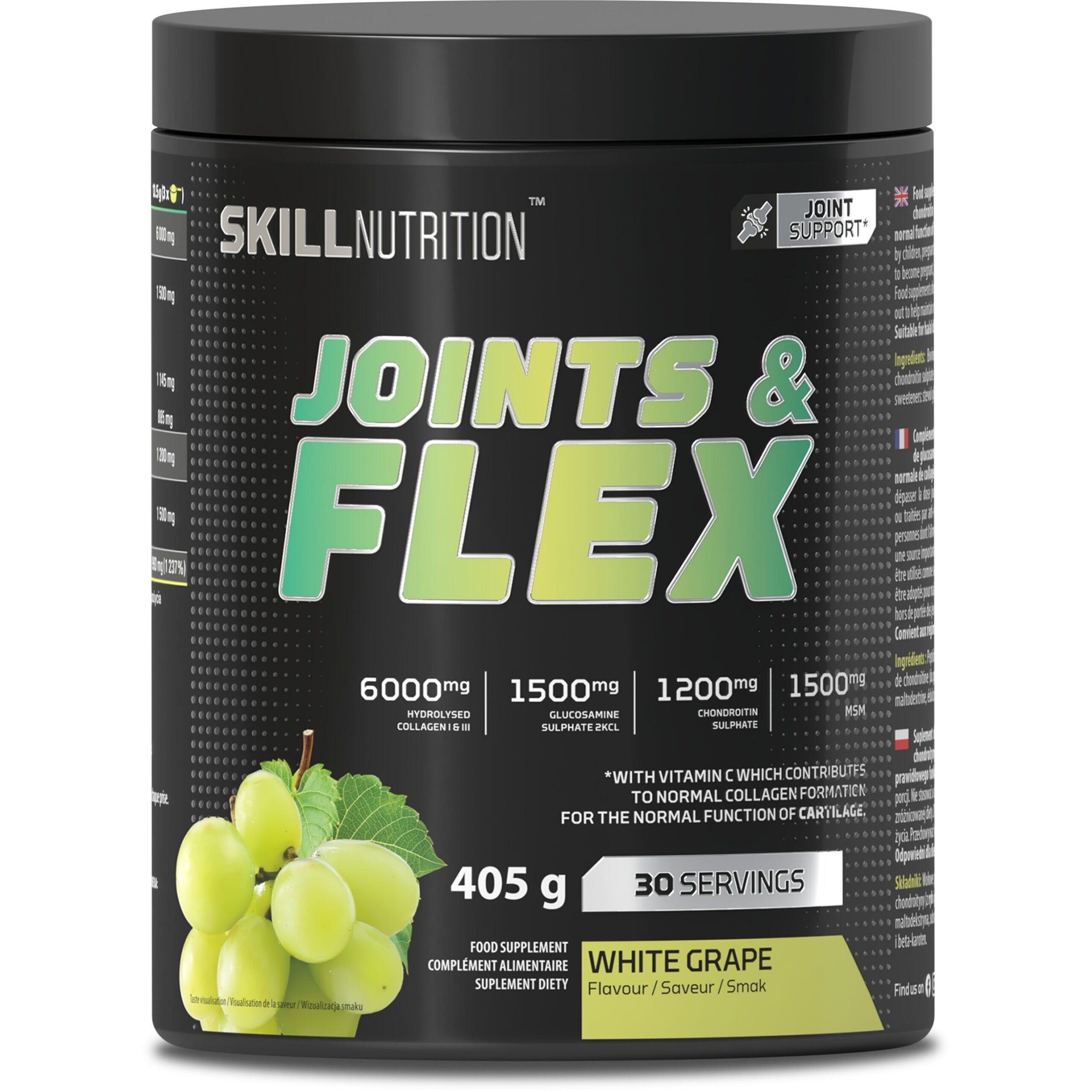 Skill Nutrition Joints & Flex Powder, White Grape 405g