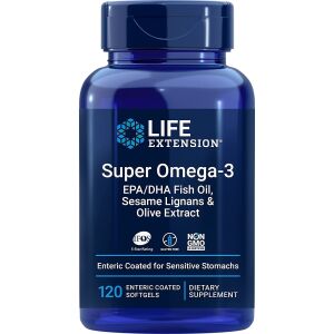Super Omega-3 EPA/DHA with Sesame Lignans & Olive Extract - 120 enteric coated softgels - Viking Supplements