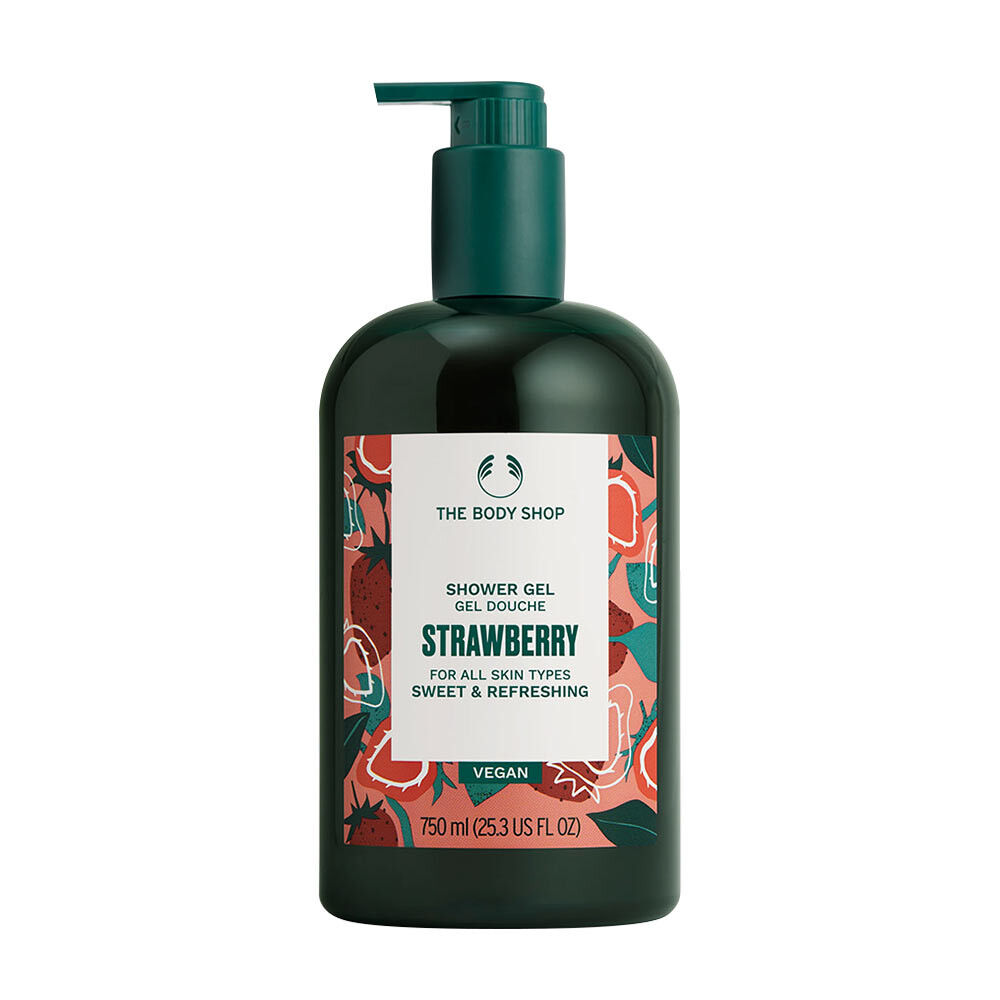 The Body Shop vegansk jordbær-brusegel (750 ml)