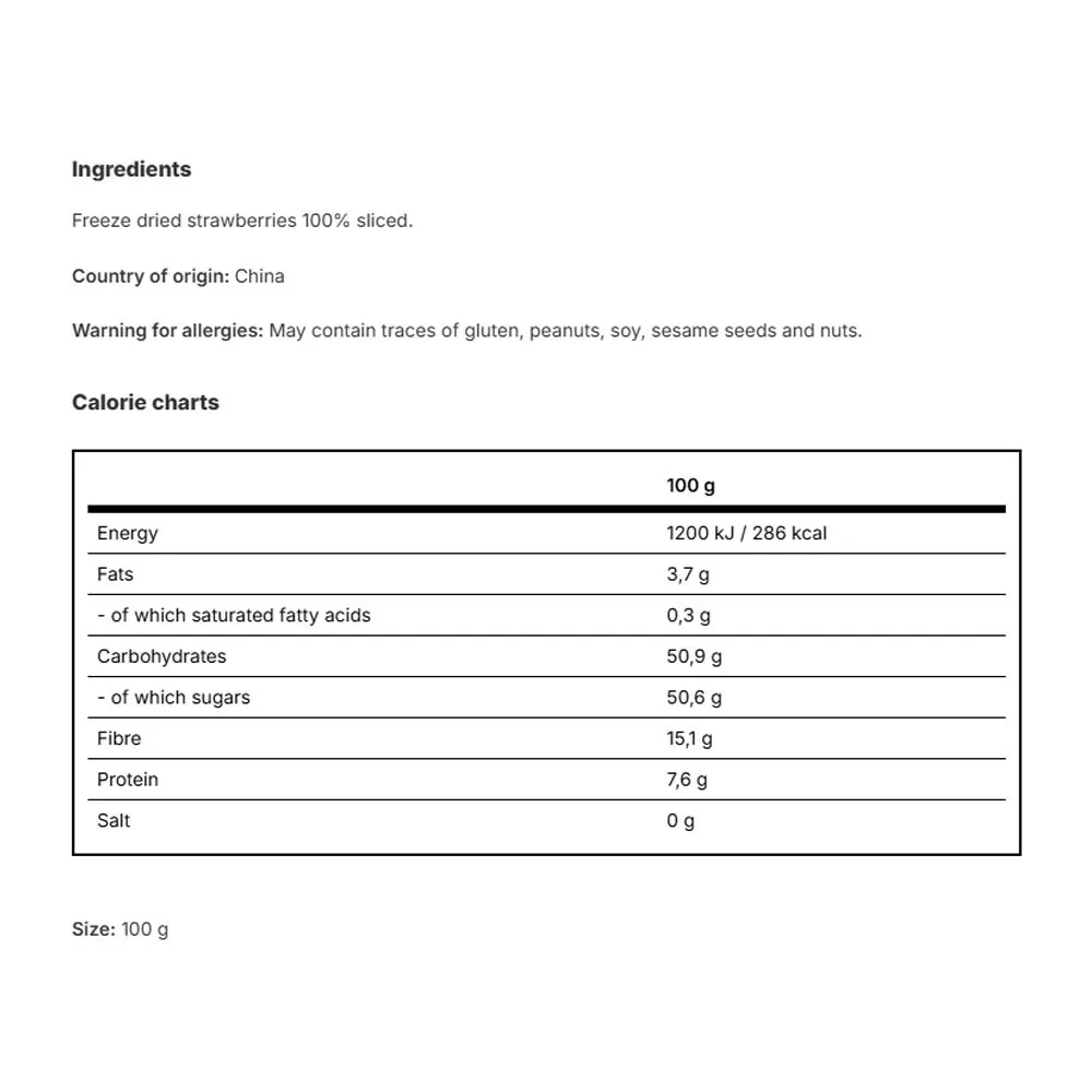Vilgain Strawberries Lyophilized (100 g) - Image 2