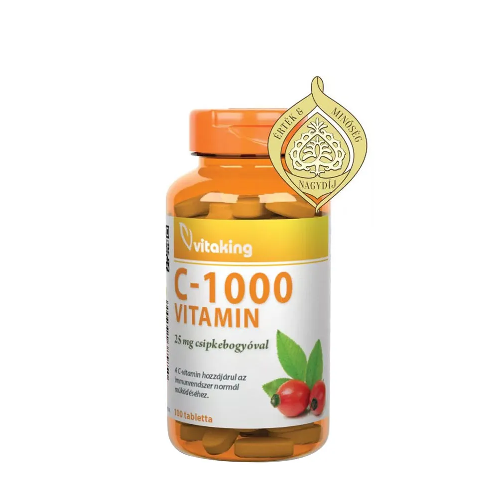 Vitaking C-1000 mg with Rosehip 25mg (100 Tablets) - Nuvalia