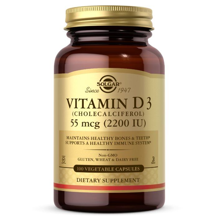 D3-vitamin (cholecalciferol), 55 mcg 100 kapsler billede