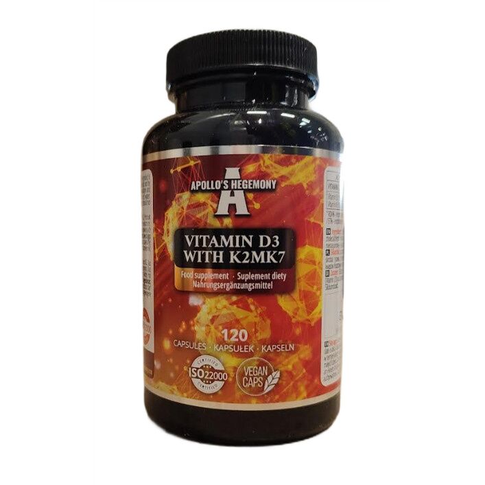Vitamin D3 with K2 MK7 - 120 vcaps - Viking Supplements