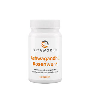 Vitaworld Ashwagandha Rose Root Complex (60 kapslar) – Viking Supplements
