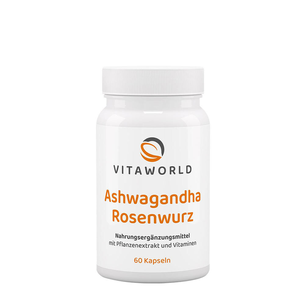 Vitaworld Ashwagandha Rose Root Complex (60 kapslar) – Viking Supplements