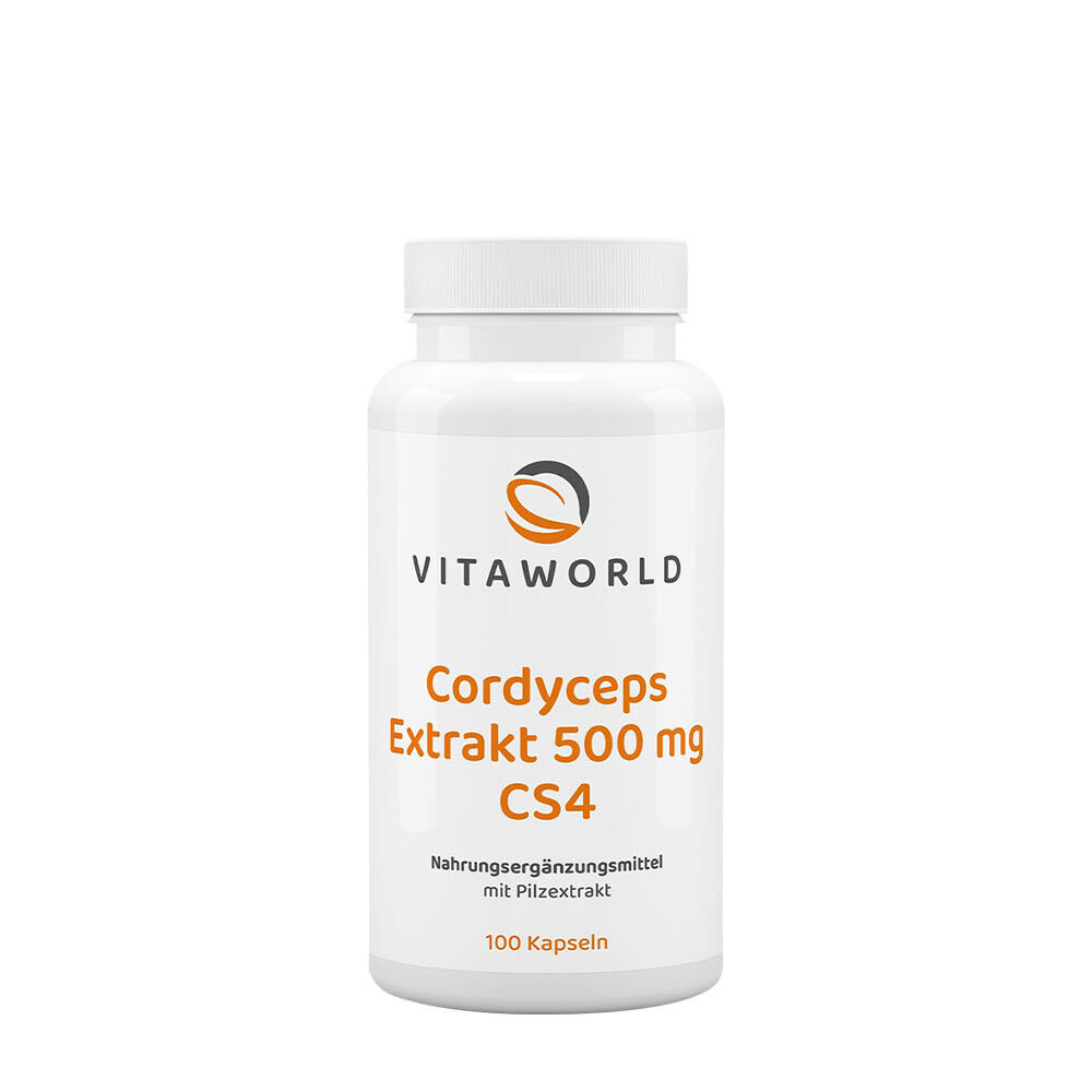 Vitaworld Cordyceps extract 500 mg CS4 (100 Capsules) - Viking Supplements