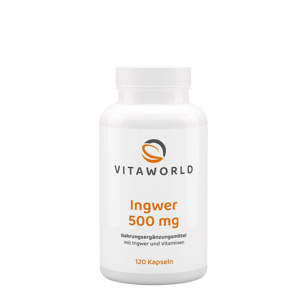 Vitaworld Ginger 500 mg (120 Capsules) - Viking Supplements