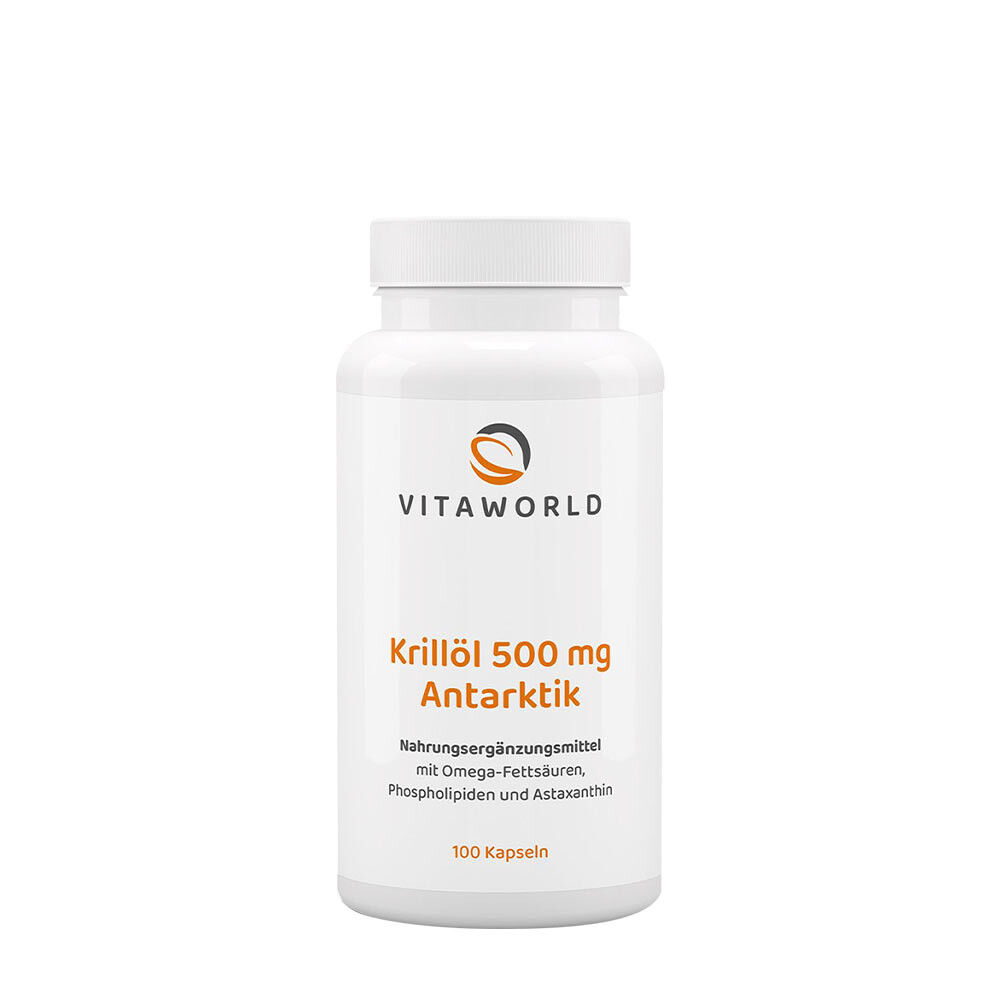 Vitaworld Krillolie fra Antarktis 500 mg (100 kapsler)