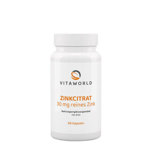 Vitaworld Zinc Citrate 30 mg (60 Capsules) - Viking Supplements
